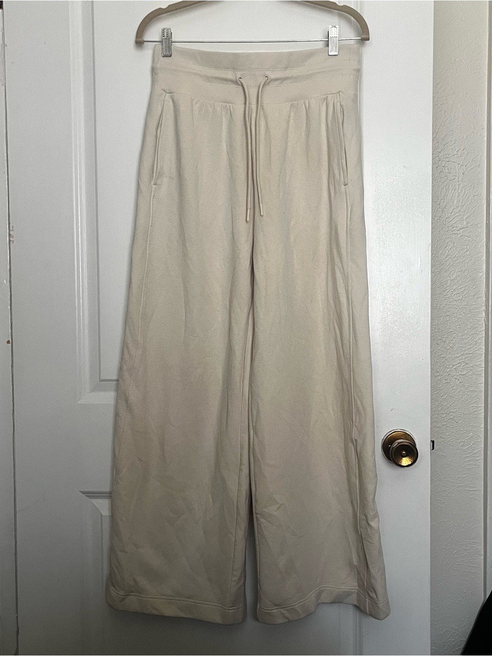 Old Navy Cream Wide-Leg Drawstring Pants